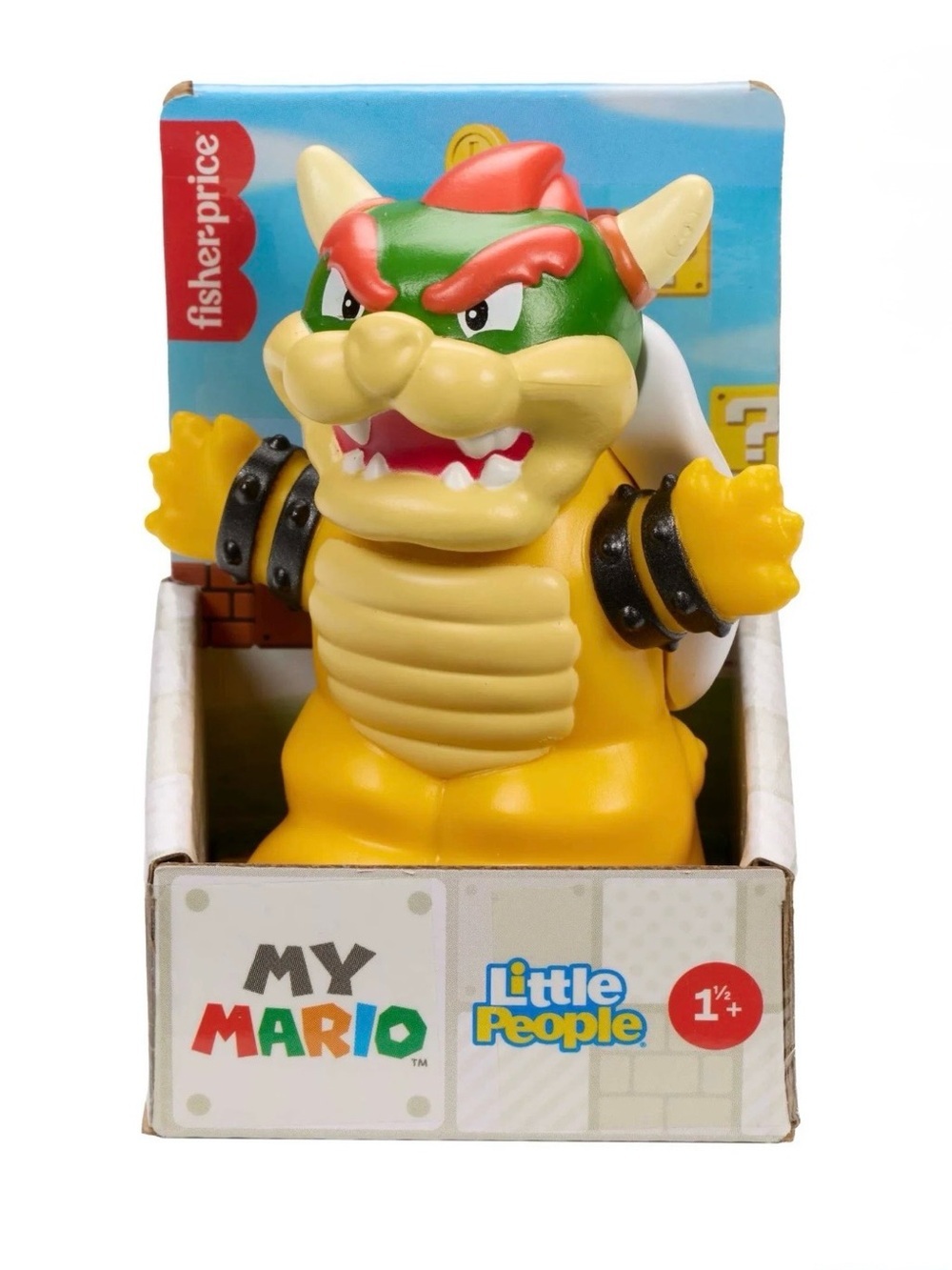 New Fisher-Price Little People Bowser Figure My Mario Bros Super King Koopa